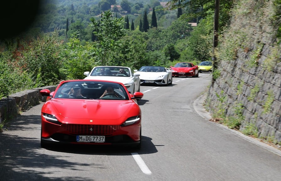 Pure Adrenalin supercar convoy on the road to Monaco — photo 1 of 22
